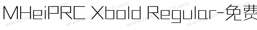 MHeiPRC Xbold Regular字体转换